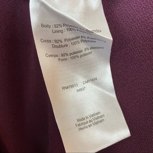 Motherhood Maternity Ruched Burgundy Knee Length Long Sleeve Dress Size Large - Picture 5 of 7